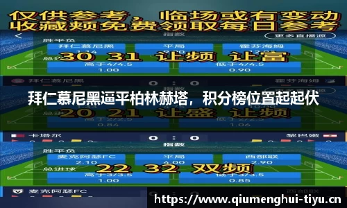 拜仁慕尼黑逼平柏林赫塔，积分榜位置起起伏